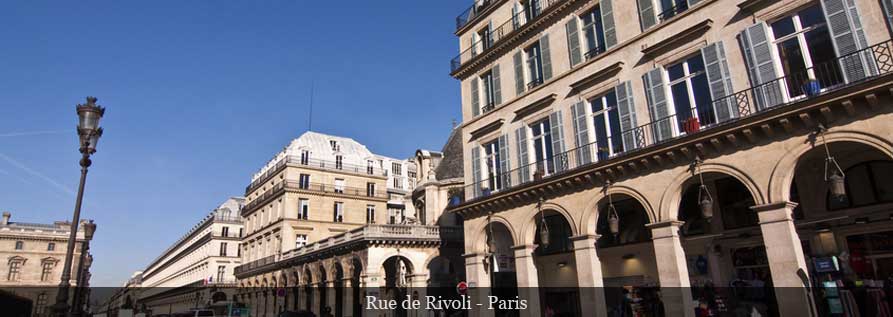 Rue de Rivoli à Paris 